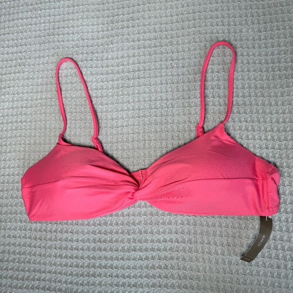 NWT J.Crew Strappy Twist Bikini Top Womens 2X Pink Swim NEW Swimwear Beach BH559 - Picture 1 of 7